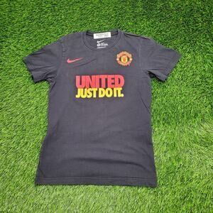 NIKE Manchester United Soccer Shirt Small 17x25 Just-Do-It